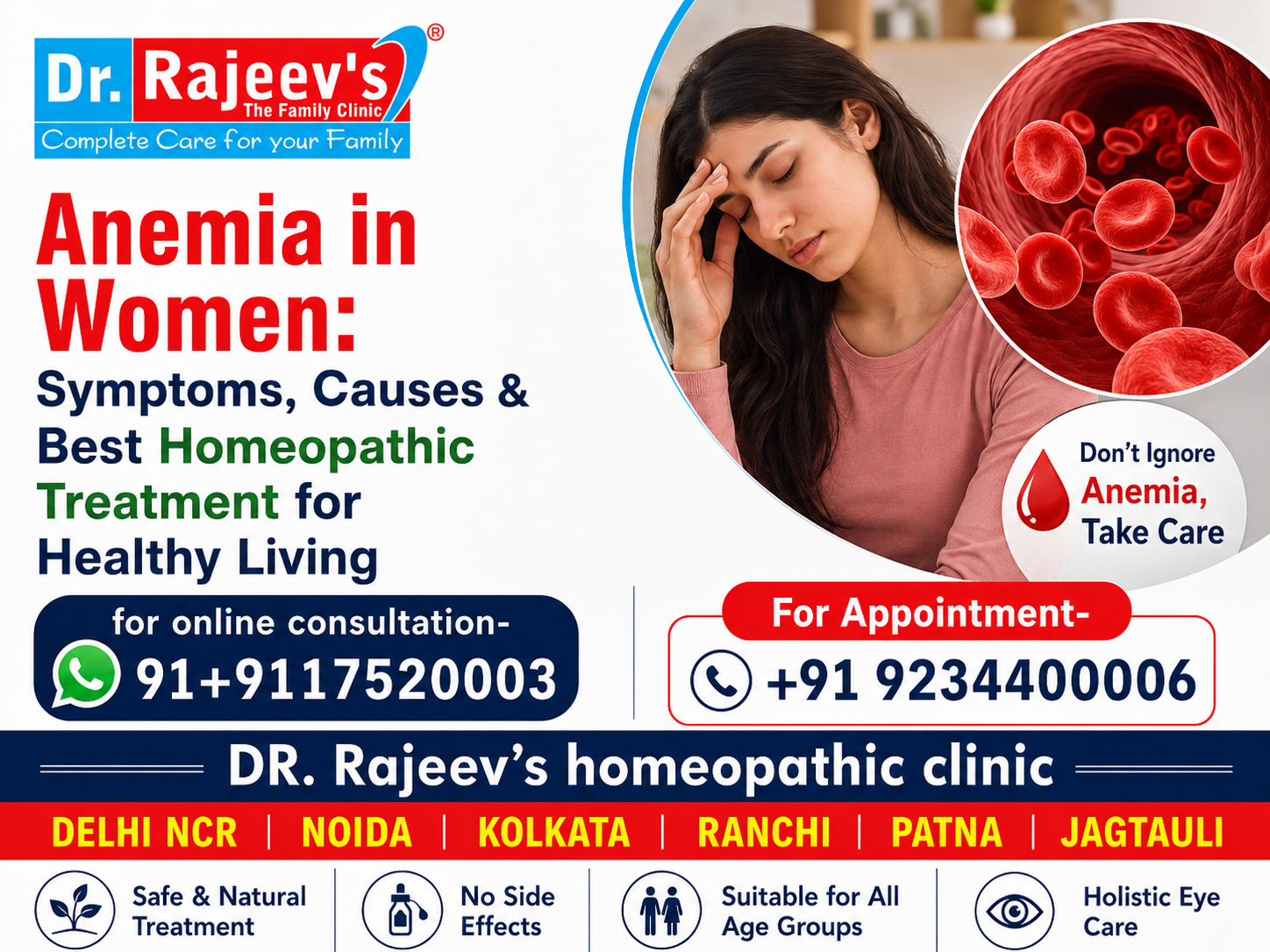 Anemia in Women: Symptoms, Causes & Best Homeopathic Treatment for Healthy Living