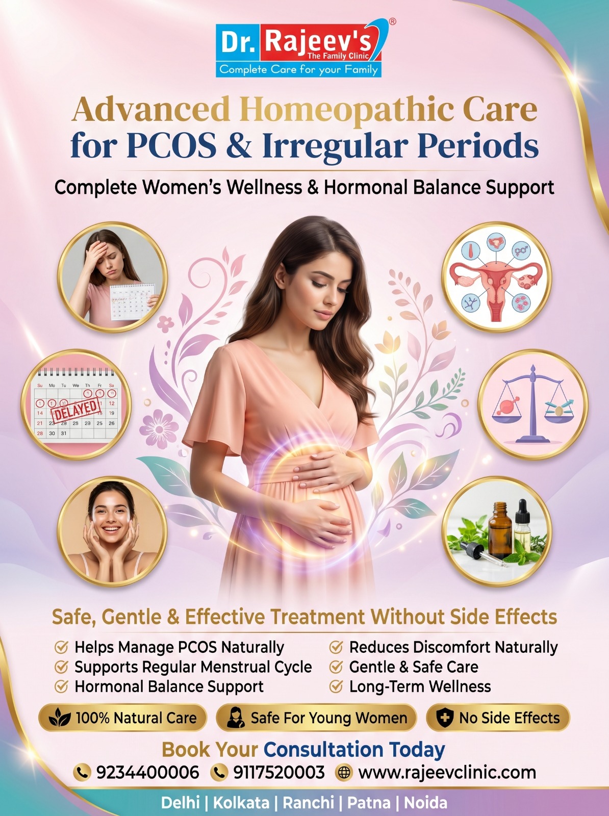 Advanced Homeopathic Care for PCOS & Irregular Periods in Ranchi, Patna, Delhi & Noida 