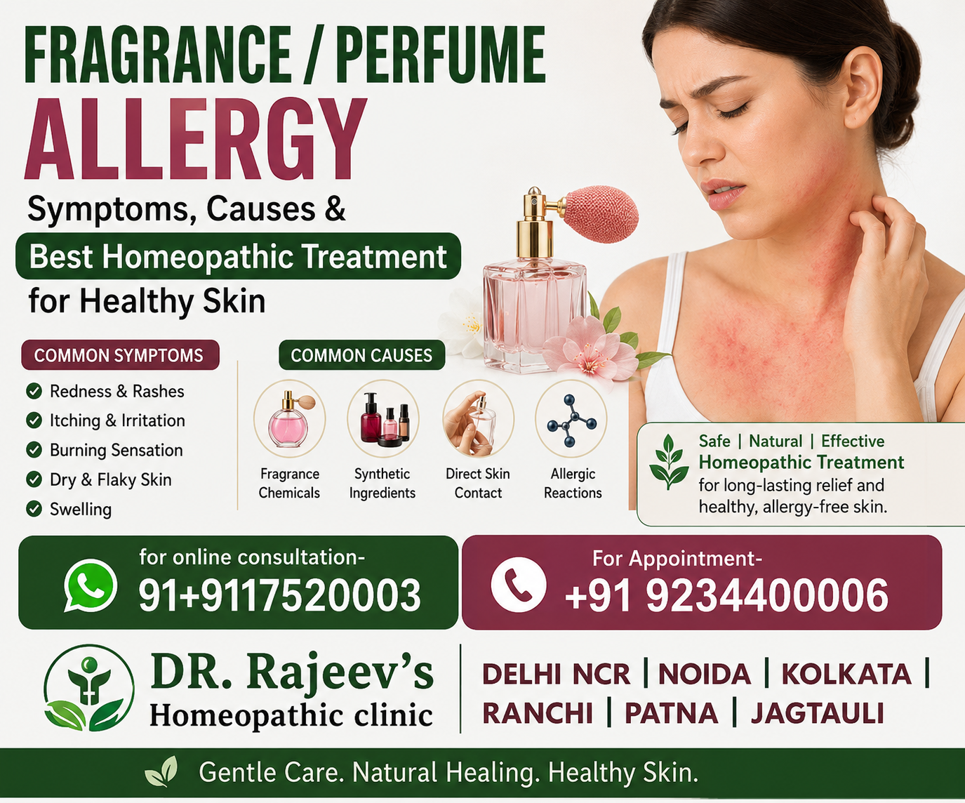 Fragrance and Perfume Allergy: Symptoms, Causes and Best Homeopathic Treatment for Healthy Skin